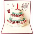 thumbnail image 1 of Tarjetas de felicitación de cumpleaños, tarjeta de cumpleaños de regalo para tus padres, amigos y amantes, tarjeta de felicitación de salto 3d (feliz cumpleaños) Rojo Verde Cocina, Decoración y Otros, 1 of 5