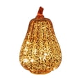 thumbnail image 2 of Glass Pumpkin Light with Timer – Halloween Pumpkin Decorations, Fall Harvest Centerpiece, Thanksgiving Table Decor, Battery Operated Light-Up Pumpkin for Indoor Home & Fireplace Display 8.6" Gold, 2 of 6