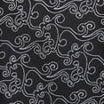 thumbnail image 7 of Jacob Alexander Men's Woven Bold Vine Pattern Slim 2.5 inch Width Neck Tie - Black, 7 of 7