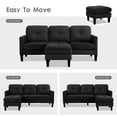 thumbnail image 5 of Haverchair Modern Sectional Sofa Couch with Reversible Chaise L-Shaped Couch for Living Room,BLACK, 5 of 7