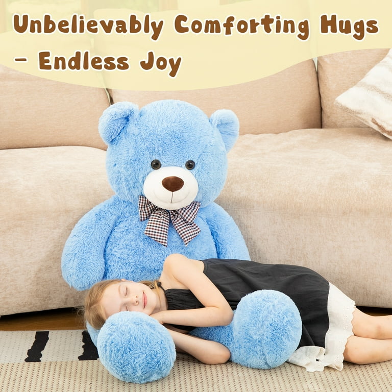 MorisMos, Giant Teddy Bear, 4ft, Soft Blue Plush Toy - Walmart.com