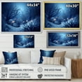 thumbnail image 4 of Designart "Navy And Ebony Subaquatic Universe" Coastal Coral Under Water Floater Framed Wall Art Prints, 4 of 5