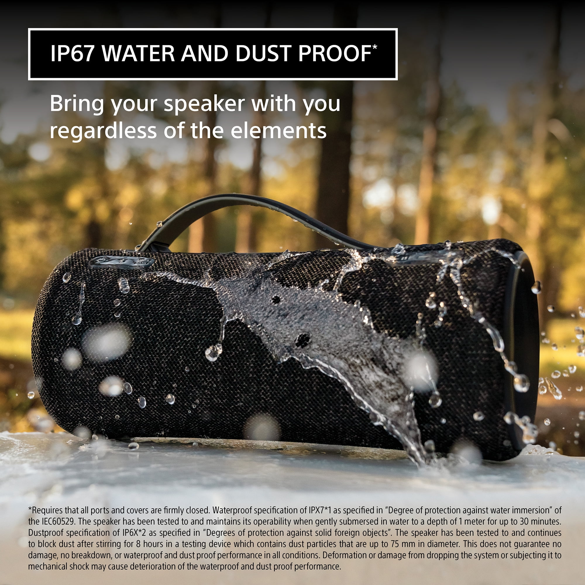 Sony SRS XG Wireless Portable BLUETOOTH Party Speaker IP  Water resistant and Dustproof, Black