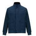 thumbnail image 3 of Fashion Plus Size Coats for Mens Fall Multiple Pockets Button Zipper Windbreaker Solid Long Sleeves No Hat Casual Loose Coat, 3 of 5