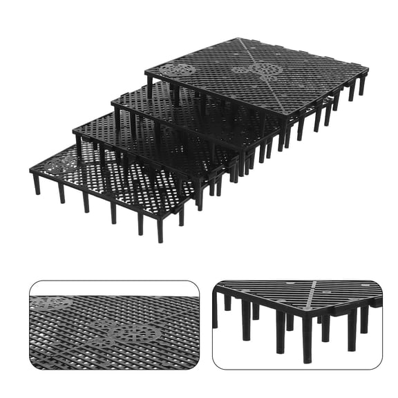 COOPHYA 20-Piece Black Plastic Undergravel Aquarium Filter Grid, and Stable Material for Fish Filtration