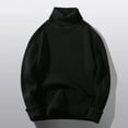thumbnail image 2 of Vedolay Turtleneck Men Short Puff Sleeve Sweaters Loose Lightweight Knit Pullover Tops Black,2XL, 2 of 4