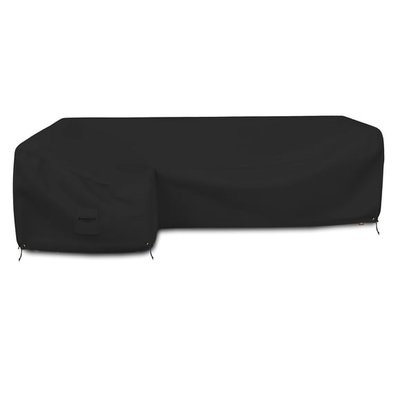 Patio Sectional Sofa Cover 18 Oz - 100% Waterproof & Weather Resistant PVC Coated 83" x 104" x 31" x 32" L Shape Sofa Cover for Indoor / Outdoor (Left Side Sofa, Black)