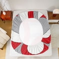 thumbnail image 5 of Homewish Abstract Stripes Boy Girl Full Size Sheets 4-Piece,Geometric Circle Breathable Bed Sheets,Vintage Aesthetic Lightweight Sheet Sets,Breathable Home Decor, 5 of 7
