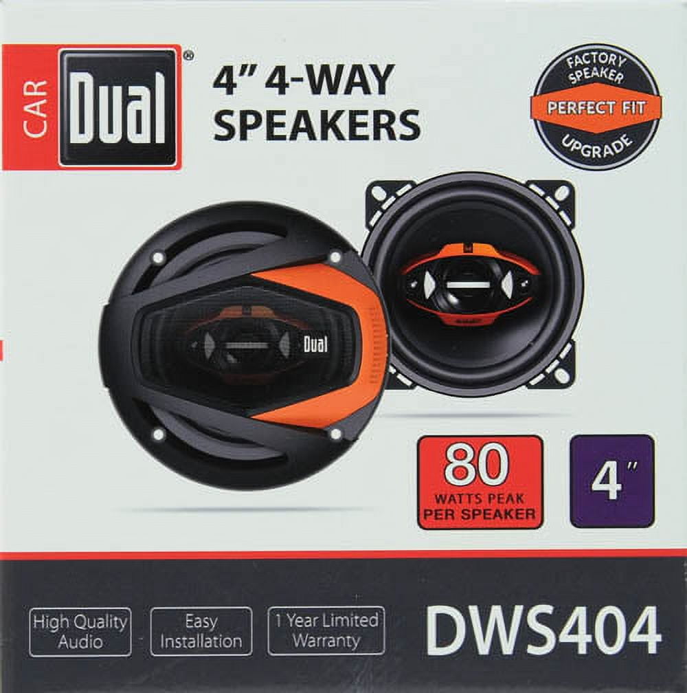 Dual DWS404 80W 4" 4-Way Speaker, New