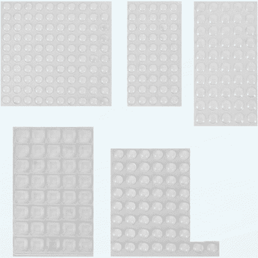Cupboard Door Bumpers 290pcs Small Clear Door Knob Bumpers Self Adhesive Door Stoppers Wall Protectors Rubber Bumpers Pads for Drawers Cupboard Glass Door Knobs