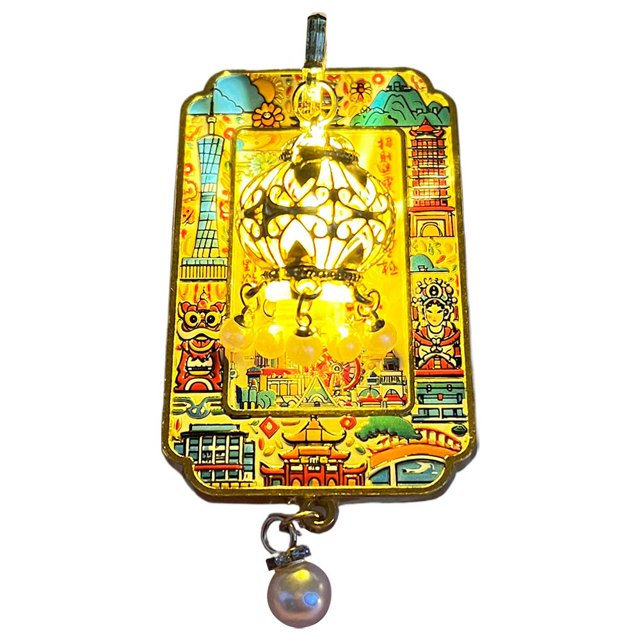 Metal Glowing Lantern Fridge Magnet Xian Cultural Refrigerator Sticker Products Chinese Souvenirs