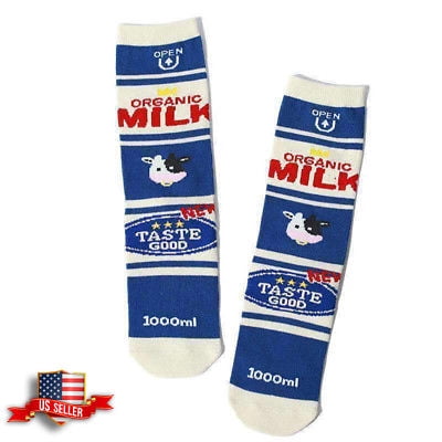 Harajuku Japan Tokyo Cute Skate Fashion Sports Cotton Socks Organic Milk (Best Japanese Organic Cotton For Vaping)