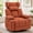 Orange, variant on LLappuil Chenille Recliner Chair, 360° Swivel Reclining Chair with Detachable Adjustable Neck Pillow, Manual Nursery Glider Rocker Recliner Chair for Living Room Orange