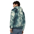 thumbnail image 4 of Kdxio Scary Moon And Clouds Print Men Hoodies Casual Hoodies for Men with Zip Pockets Full Zip Long Sleeve Sweatshirt Sports Hooded Jacket-Large, 4 of 5