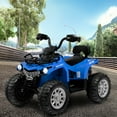 thumbnail image 2 of Costway 12V Kids Ride On ATV Electric 4-Wheeler Quad 2 Speeds with Mp3 & Headlights Blue, 2 of 7