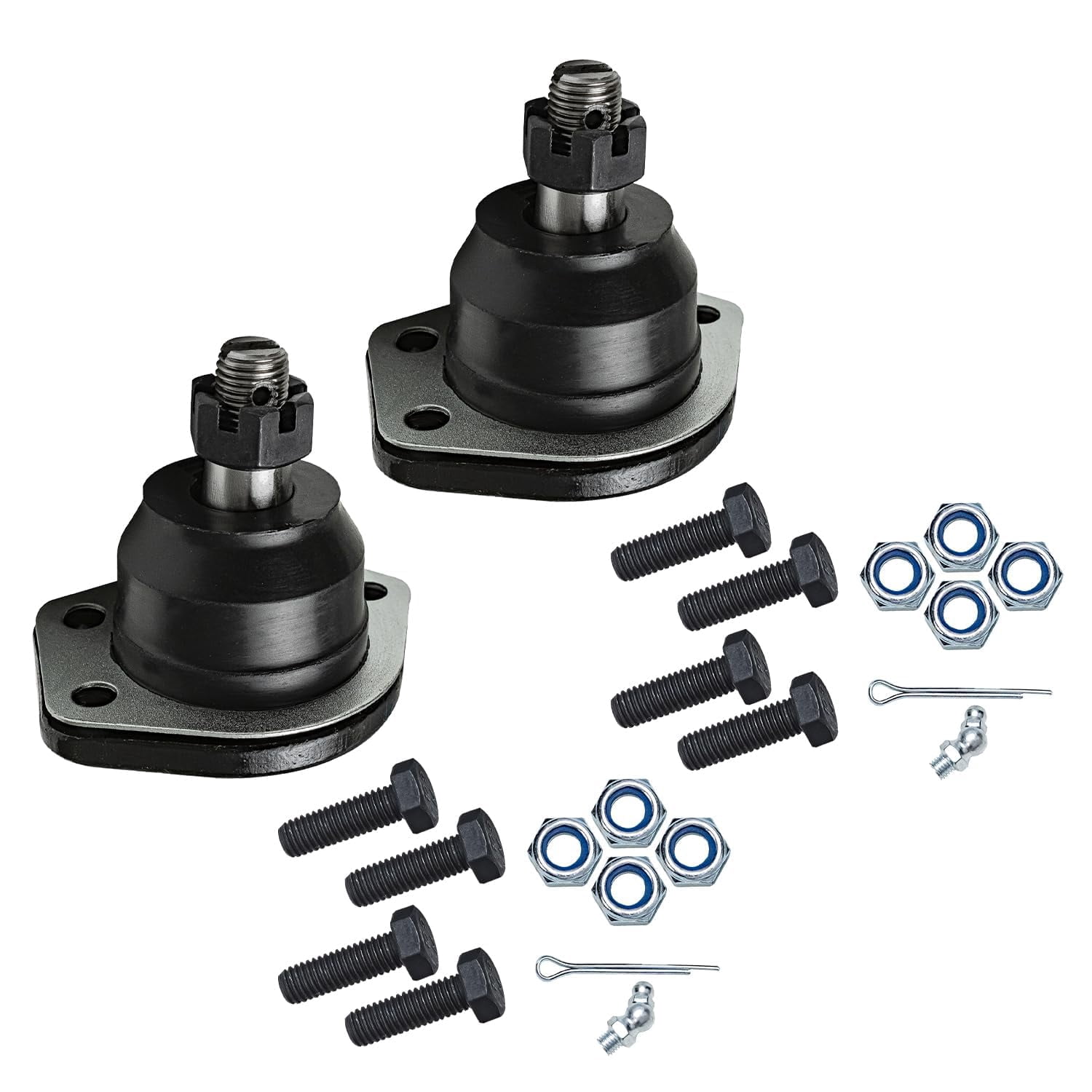Detroit Axle - 4WD Front 14pc Suspension Kit for Chevy Blazer S10 GMC Jimmy Sonoma Isuzu Hombre Bravada, Ball Joints Sway Bars Tie Rods Adjusting Sleeve Pitman Idler Arm Replacement