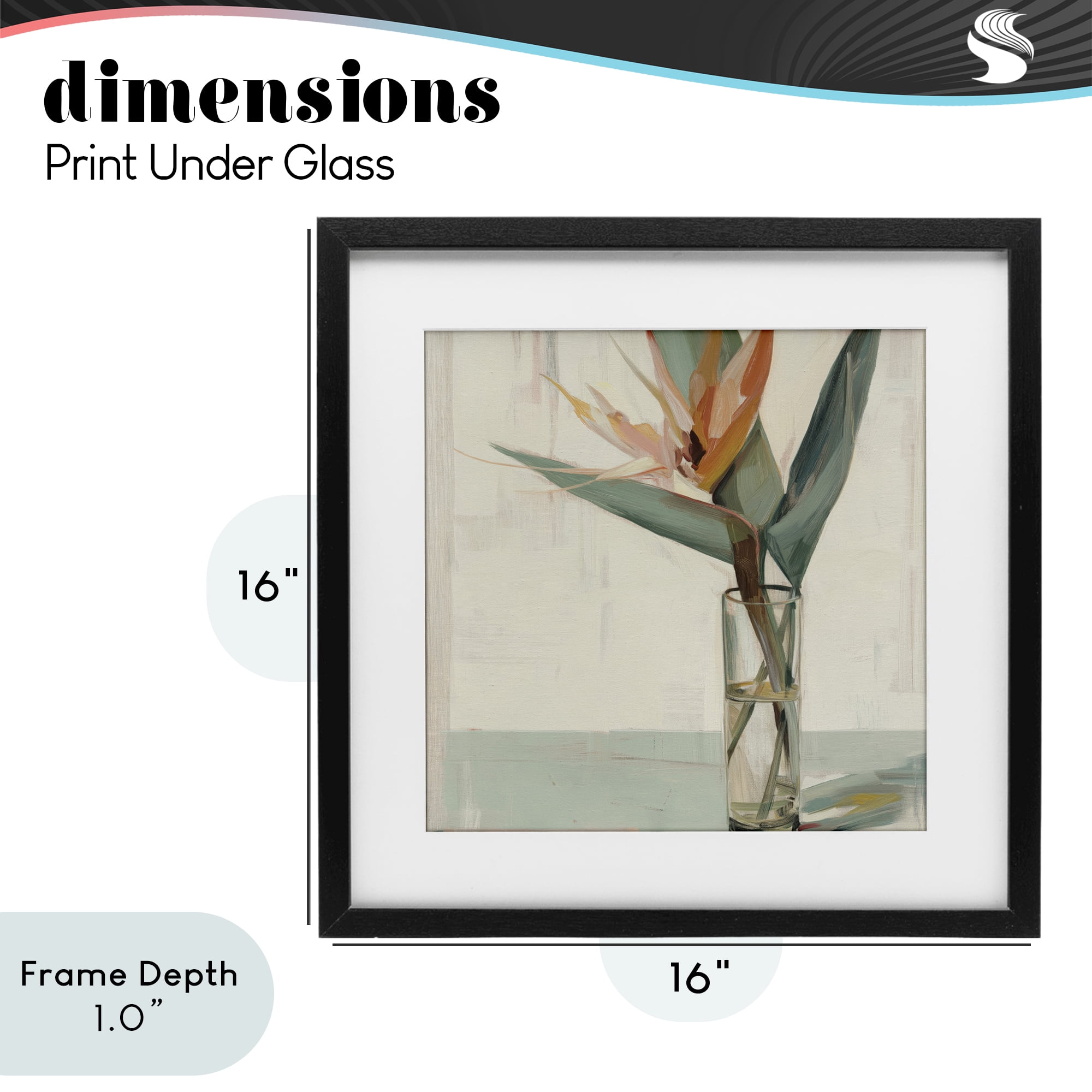 Stupell Industries Exotic Island Bloom Black Framed Print Under Glass, design by Svetlana Aleynikova