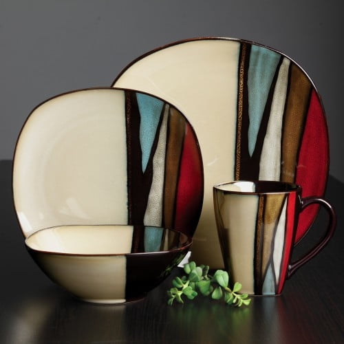 Gibson Elite Althea 16 Piece Stoneware Dinnerware Set