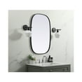 thumbnail image 3 of Elegant Decor Metal Frame Oval Mirror 24x36 Inch in Black, 3 of 10