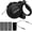 Black, variant on 26Ft Retractable Dog Leash for Dog Up to 110lbs, Tangle Free Walking Leash, Heavy Duty Nylon Tape with Chew Proof Cable | LED Light | Dispenser | Poop Bags, Quick Lock Braking & Non-Slip Handle (Red)