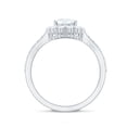 thumbnail image 3 of Rosec Jewels Certified Lab Diamond Halo Engagement Ring, Ef-Vs Quality - Ready To Gift, 10K White Gold, US 5.00, 3 of 9