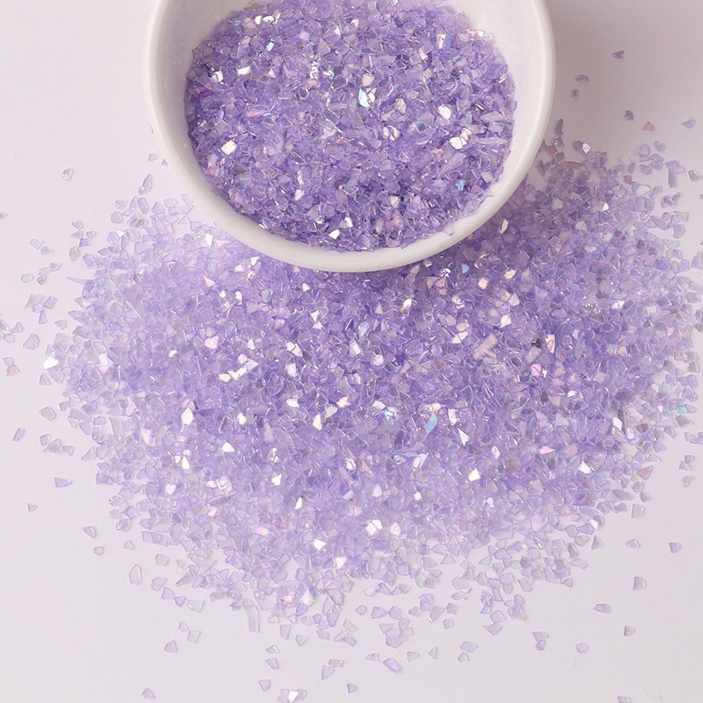 Namzi 20g Crushed Glass Chips Multi-Color Glitter Stones for Nail Art, Vase Filler, Craft Projects Decor,C09
