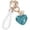 Green, variant on Heart Shaped Rhinestone Keychain Sparkly Crystal Car Key Ring For Women Purse Bag Wallet Accessory