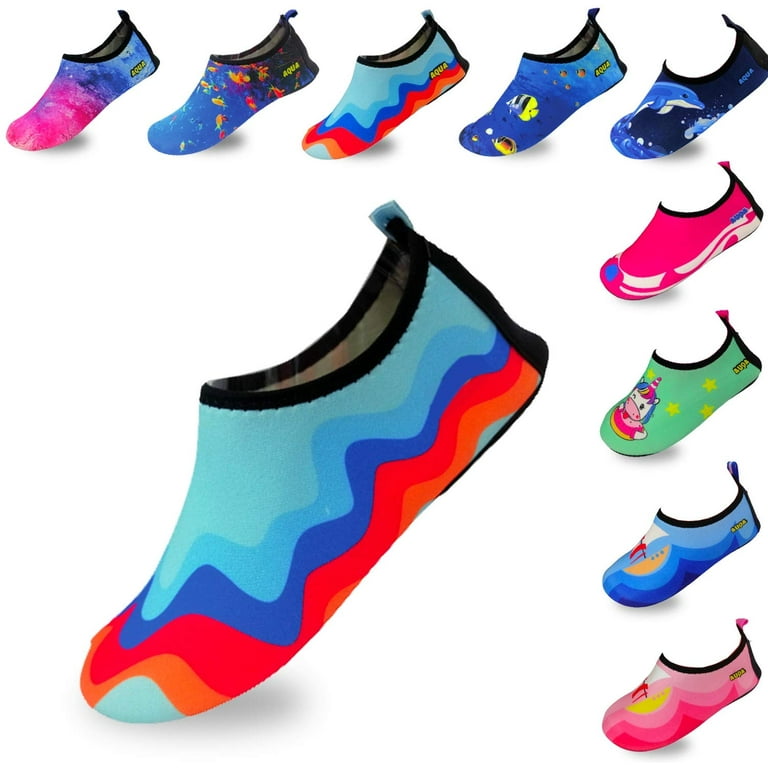 Lightweight Quick Dry Swim Shoes for Kids Non Slip Size 13 Blue Orange Walmart