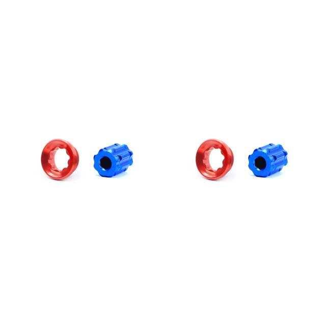 Wweixi Risques M20 G-20 Boulons de Boîtier de Pédalier Stable Couvercle de Manivelle Professionnel pour Bras Couvercle Pratique Vis de Fixation de Manivelle Rouge / Outil 2 Pcs
