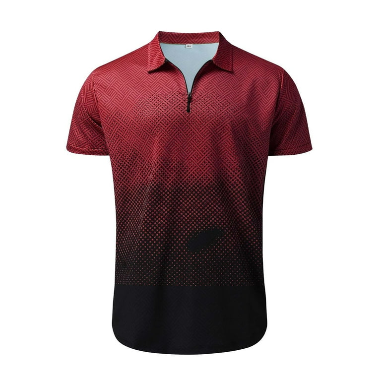 Aayomet Men S Polo Shirts Funny Golf Shirts for Men Golf Polos for Men Crazy Golf Shirts for Men Red L
