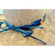Black Red Yellow Eagle Pattern Cowboy Style Hatband.