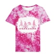 thumbnail image 6 of Fayshow0 Breast Cancer Awareness Accessories T Shirts Save Up under 50% Women's Casual Letter Print Pullover Short Sleeve T-Shirt Tops Shirt,Pink A XXXXXL, 6 of 7