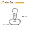 thumbnail image 2 of Uxcell 6 Pack Swivel Snap Hook, 25mm(1") Trigger Snap Heavy Duty Metal Lobster Claw Clasp Lanyard Clips for Straps Bags Belting Leathercraft, Silver White, 2 of 6