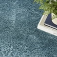 thumbnail image 6 of Nourison Home Luxurious Shag Solid Aqua 5'3" x 7'3" Area Rug, Easy Cleaning, Non Shedding, Bed Room, Living Room, Dining Room, Kitchen (5x7), 6 of 8