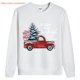 thumbnail image 3 of Sudadera con cuello redondo y estampado navideño de camioneta nueva de 2024, sudadera de algodón de 300 g para mujer, sudadera de uniforme para mujer Y2K, 3 of 5