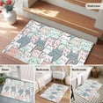 thumbnail image 6 of Rectangle Area Rug 2x3ft, Cute Cat Cartoon Animal Non-Shedding Washable Area Rug, Funny Colorful Kittens Non Slip Low-Profile Rugs for Living Room, Bedroom Dining Room, 6 of 9
