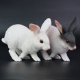 thumbnail image 3 of Jinsinto Réaliste Rabbit Ornement en Résine Statues Modèle Blanc, 3 of 5