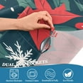 thumbnail image 5 of Yayeee Kitchen Curtains Tier Set of 2 Light Filtering 57"x24" Over Sink Window Panels, Red Christmas Leaves, 5 of 7
