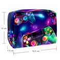 thumbnail image 5 of Game Controller PVC Waterproof Cosmetic Travel Bag with Zipper, Lightweight, Large Capacity, Printed Design - for Ladies and Girls on-the-Go, 5 of 6