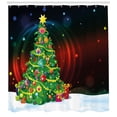 thumbnail image 3 of Ambesonne Christmas Shower Curtain, Xmas Tree Cartoon, 69"Wx75"L, Multicolor, 3 of 3