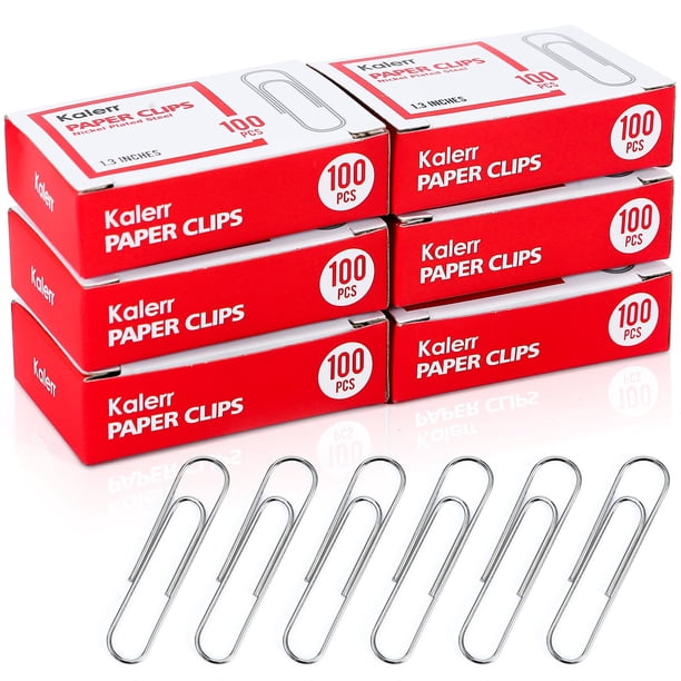 Sujetapapeles Kalerr 600 piezas 3,3 cm antióxido color plata