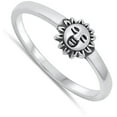 thumbnail image 4 of Vintage Oxidized Sun Face Ring .925 Sterling Silver Band Jewelry Female Male Unisex Size 6, 4 of 4