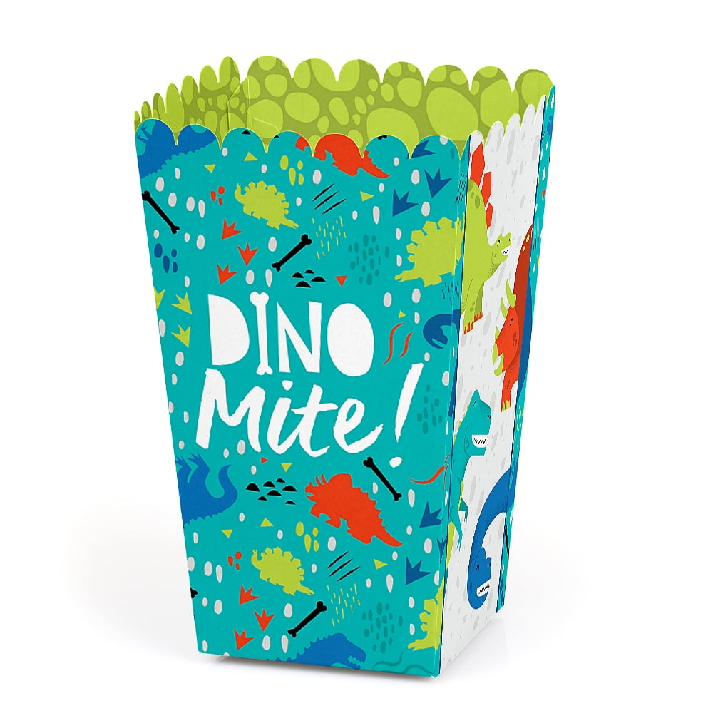 Dino Mite T-Rex Baby Shower or Birthday Party Favor Boxes Set of 12 Roar Dinosaur Girl