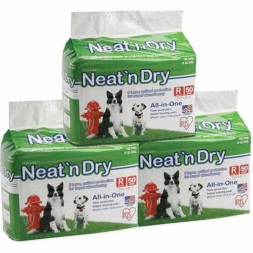 IRIS Neat \'n Dry Premium Pet Training Pads, Regular, 150 Count