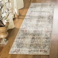thumbnail image 2 of SAFAVIEH Vintage Persian Gerard Geometric Polyester Runner Rug, Charcoal/Olive, 2' x 5', 2 of 8
