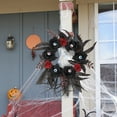 thumbnail image 5 of sruoe Halloween Decorations, Halloween Wreaths for Front Door, Artificial Wreaths, Indoor Outdoor Halloween Decor, Rattan Ring Wreath Decoration, Ghost Festival Bar Horror Halloween Decor, 5 of 6