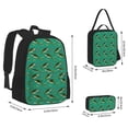 thumbnail image 2 of Easygdp Bass Fish Mochila para Niños y Niñas con Set de Caja de Almuerzo y Estuche para Lápices 3 en 1, Mochila Escolar Estampada para Adolescentes, 2 of 7
