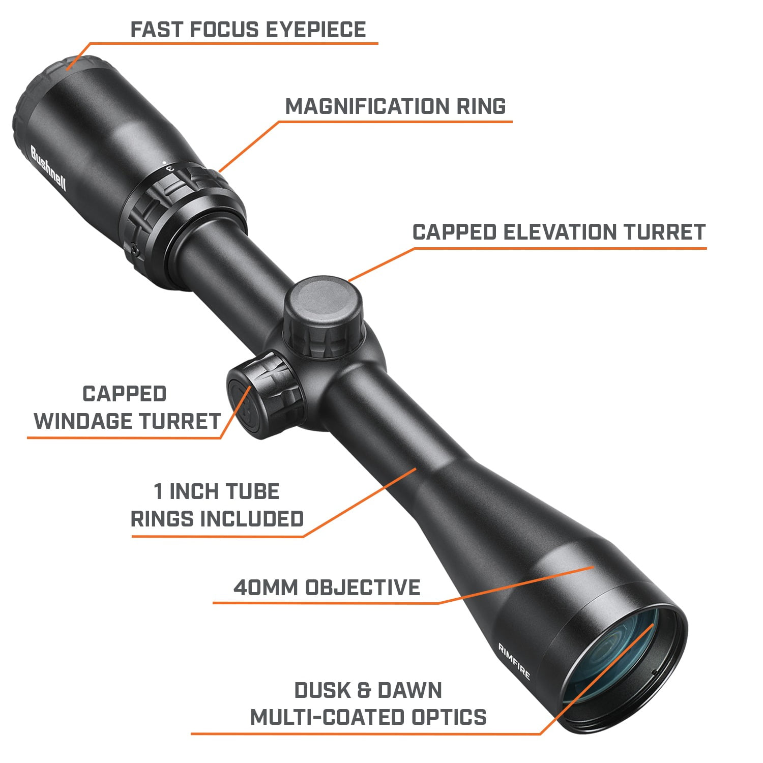Bushnell scope 3x9 ズーム Bushnell Rimfire Rifle Scope 3-9x 40mm Illuminated Drop Zone-22