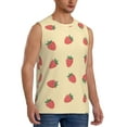 thumbnail image 2 of Bixox Men's Strawberries Printed Shirt Sleeveless Fitness Tank Top-3X-Large, 2 of 5