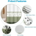 thumbnail image 5 of Boho Shower Curtain for Bathroom Sage Green Leaves Fabric Shower Curtains Stripe Lines Bathtub Decor 72x72inches Waterproof Shower Curtain Set with Hooks, 5 of 6